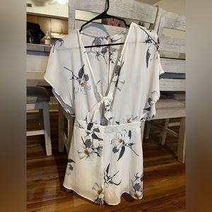 White floral romper